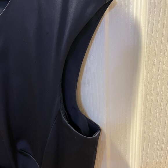 Lauren Ralph Lauren Navy Sleeveless Sheath Dress Size 12 Classic Work - Picture 5 of 11